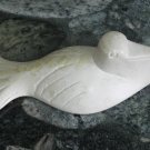 Vintage Primitive White Marble Stone Hand Carved Bird Decorative Collectible