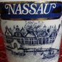 Nassau De Kuyper Blue Cobalt on White Glass Bottle  Empty Collectable Rare