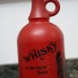 Vintage Uncle John Whiskey Red Bottle / Decanter Home / Bar Decoration COLLECTIB