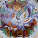 1978 Pray for the Peace of Jerusalem Israel Wall Plate Naaman Porcelain by Katz