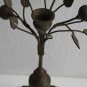 Vintage Old Mottahedeh Solid Brass Tree Candle Holder Rarest Candlestick Decor