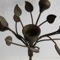 Vintage Old Mottahedeh Solid Brass Tree Candle Holder Rarest Candlestick Decor