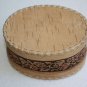 Vintage Russian Beautiful Birch Bark Trinket Jewelry Box Beresta Strawberry Rare