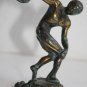 Bronze Discus Thrower Sculpture Greek Athlete Statue Olympic Games Discobolus