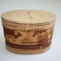 Vintage Russian Beautiful Birch Bark and Wood Trinket Jewelry Box Beresta Rare