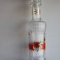 Vintage Decanter Carafe Gold and Red Ornament Liqueur Wine Collectible Rare 11"
