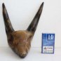 Antique Natural Wood Polished Fox Head Shaped Primitive Wooden Art Rare 10"