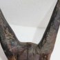 Antique Natural Wood Polished Fox Head Shaped Primitive Wooden Art Rare 10"