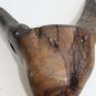 Antique Natural Wood Polished Fox Head Shaped Primitive Wooden Art Rare 10"