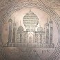 Old Vintage Islamic Arabic Copper Plate Tray 12" Engraved Signed 1962 Rare Decor