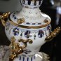 Soviet Handpainted Gzhel Porcelain Collectible Art Figurine Box Samovar USSR 8"
