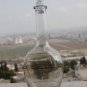 Soviet USSR Vintage Decanter Carafe Liqueur Wine Collectible Rare 50's 12" Gold
