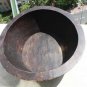 Antique Primitive Huge Hand Carved Wooden Bowl Decorative c.1890 Collectible 20"