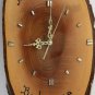 Vintage marvelous BULGARIA NESSEBAR natural wood wall clock Working Rare 17"