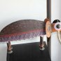 Vintage Metal Elephant Figurine Painted Abstract Art Handcrafted Collectible 16"