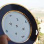 Antique CT Carl Tielsch Plate Tray Made in Germany Blue Cobalt Gold and Flowers