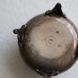 Beautiful Old Vintage Footed Sterling Silverplate Small Bowl EPNS Bronze Feet 4"