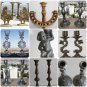 Candlestick Candle Holder Candelabra Bronze Brass Silver Vintage Antique Rare &acirc;��1