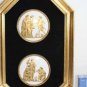 VTG Greek Goddesses White and Gold Small Wall Hanging By B&S Creations 60's Rare