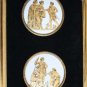 VTG Greek Goddesses White and Gold Small Wall Hanging By B&S Creations 60's Rare