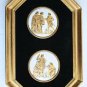 VTG Greek Goddesses White and Gold Small Wall Hanging By B&S Creations 60's Rare