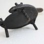 Old Custom Made Iron Ashtray Burner HorseShoe Wood Handle Rustic Primitive Rare