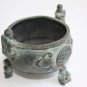 Antique Chinese Bronze Ashtray Pot Jar Burner Marked Gorgeous Collectible Rare