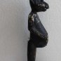 Antique Hand Carved Wooden Figurine 12" Pregnat Woman African Tribal Wood Art