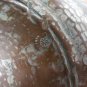 Antique 1800's Iran Persia Red Copper Tin Plated Large Handeled Marked Bowl 11"