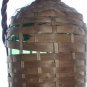 Antique Demijohn Carboy Wicker Bottle Wine Brandy Whiskey Liquor Water Green 14"