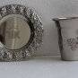 Judaica Shabbat Silver Plated Wine Kiddush Cup Goblet with Matching Tray Plate