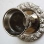 Judaica Shabbat Silver Plated Wine Kiddush Cup Goblet with Matching Tray Plate