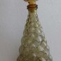 VTG Mid Century Modern Italy Light Amber Bubble Glass Genie Bottle Decanter 16"