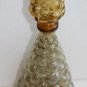 VTG Mid Century Modern Italy Light Amber Bubble Glass Genie Bottle Decanter 16"