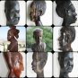Head Wood Hand Made Carved Vintage Collectible Home Decoration Wooden Rare Ebony