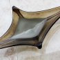 Vintage Heavy Murano Brown and White Glass Bowl Hand Blown Collectible Rare 15"