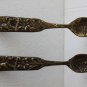 Pair of Antique Jerusalem Bronze Spoon Wall Hanging Large and Heavy Holy Land IL