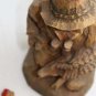 Vintage Glass Bottle with Papier Mache ? Hunter Rare Collectible Home Decoration