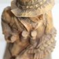 Vintage Glass Bottle with Papier Mache ? Hunter Rare Collectible Home Decoration