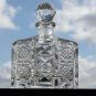 Vintage Echt Bleikristall Gepresst W Germany Crystal Parfume Bottle w/ Stopper