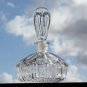 Vintage Czech Crystal Glass Barber Perfume Bottle with Glass Stopper Gorgeous 6"