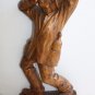 Csorvássy István Drunk Man Wooden Figurine Museum Quality Signed XXL Rarest 20"