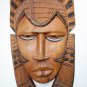 Old Vintage Hand Carved Decorative Wooden Mask Wood Art Home Decor Collectible