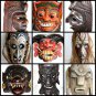 Wooden Mask Hand Carved Vintage Collectible Home Decoration Wood Made Rare Super