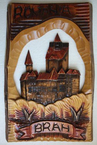 Wooden Plaque Hand Carved Romania Brah Wall Hanging Collectible Home Decor 19"
