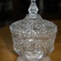Vintage Hand Cut Lead Crystal Glass Candy Bowl & Lid 6" Excellent Home Decor