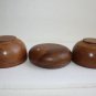 Lot of 3 Small Wooden Salad Snack Serving Bowls Vintage Usable Items