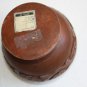 Vintage Wooden Bowl on Stand Rustic Hand Crafted Carved Wood Home Bar Decor 6"