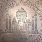 Judaica Vintage Hanukkah Plate Tray Jewish Brass Bronze Porcelain Islamic Arabic