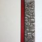 Vintage Israel Jerusalem Cutting Board Ceramic Wood and Metal Collectible Item